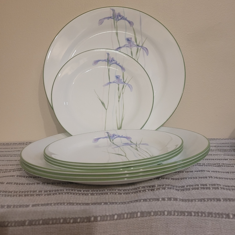 Set of Correll Shadow Iris glass plates